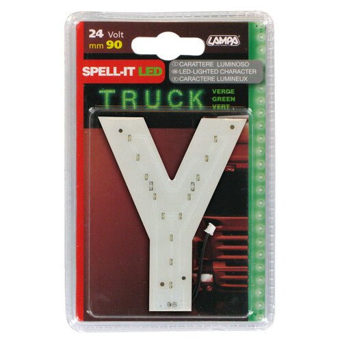 Lampa Spell-It Led, 90 mm, 24V - Verde - Y 98833