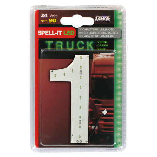 Lampa Spell-It Led, 90 mm, 24V - Verde - 1