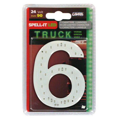 Lampa Spell-It LED, 90 mm, 24 V - Grün - 6 98840