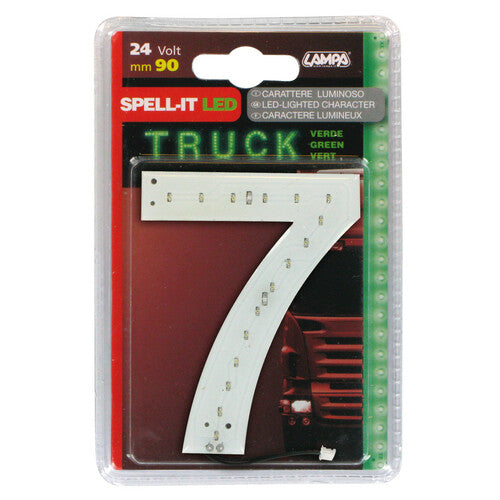 Lampa Spell-It LED, 90 mm, 24 V - Grün - 7 98841
