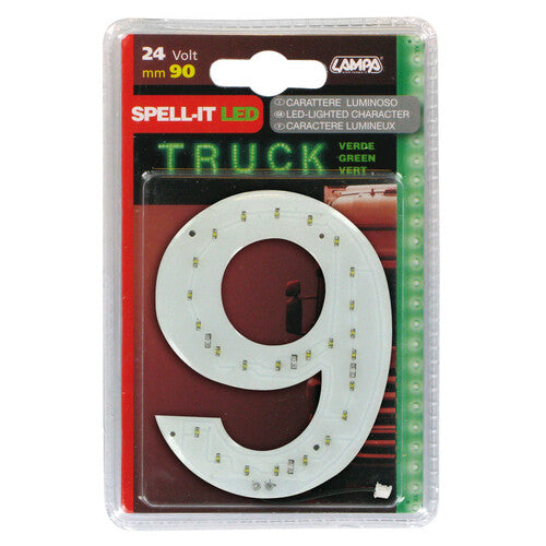 Lampa Spell-It LED, 90 mm, 24 V - Grün - 9 98843