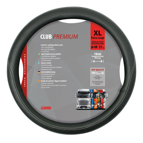 Lampa Club Skeentex Lenkradbezug - XL - 49/51 cm - Schwarz 98848