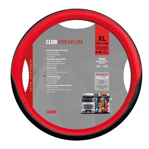 Lampa Club, Funda de volante Skeentex - XL - 49/51 cm - Rojo 8912 98912