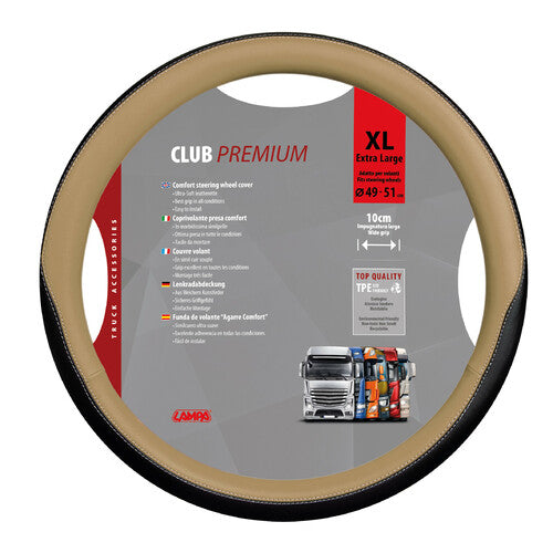 Lampa Club Skeentex Steering Wheel Cover - XL - 49/51 cm - Beige