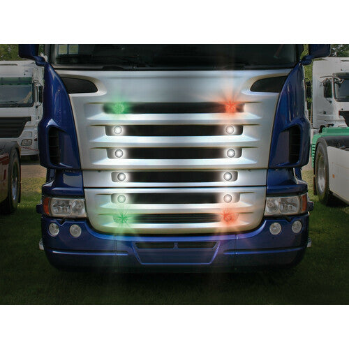 Lampa Pair of 1 LED side marker lights, 24V - Green