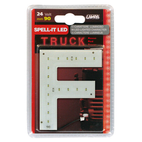 Lámpara Spell-It Led, 90 mm, 24 V - Roja - F 98935