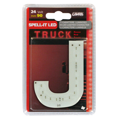 Lampa Spell-It LED, 90 mm, 24 V - Rot - J 98939