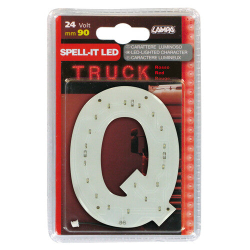 Lampa Spell-It Led, 90 mm, 24V - Rosso - Q