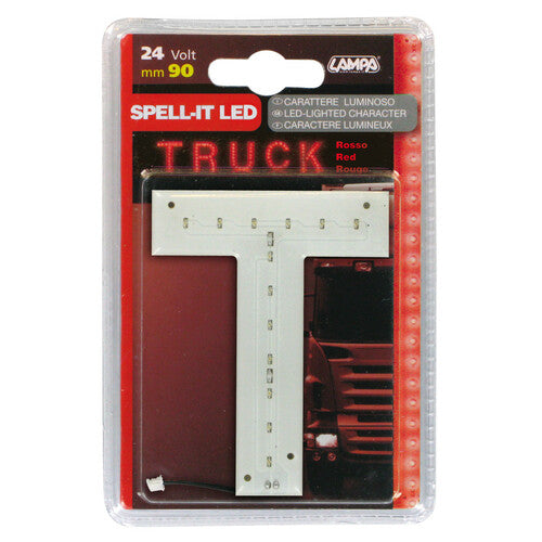 Lampa Spell-It LED, 90 mm, 24 V - Rot - T 98949