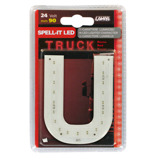 Lampa Spell-It Led, 90 mm, 24V - Rosso - U