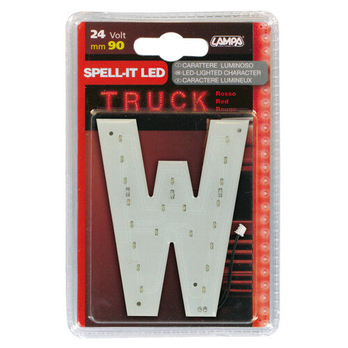 Lampa Spell-It LED, 90 mm, 24 V - Rot - W 98952