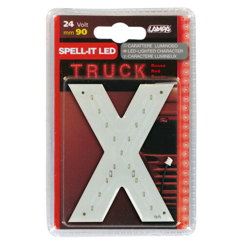 Lampa Spell-It LED, 90 mm, 24 V - Rot - X 98953