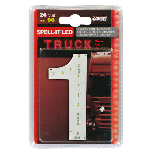 Lampa Spell-It Led, 90 mm, 24V - Red - 1