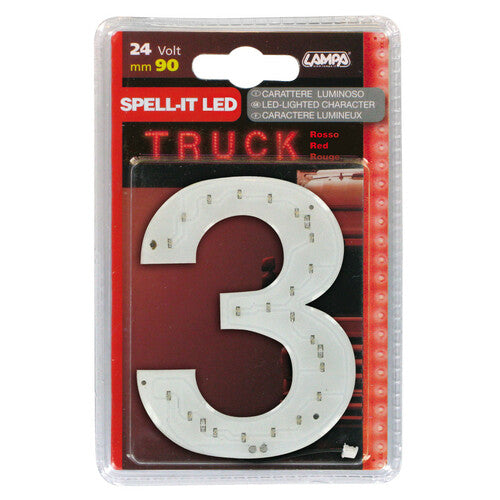Lampa Spell-It LED, 90 mm, 24 V - Rot - 3 98958
