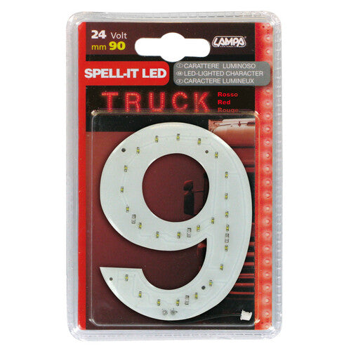 Lampa Spell-It Led, 90 mm, 24V - Red - 9