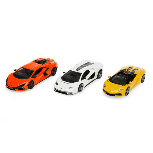 Burago Set 3 Lamborghini Urus Centenario Aventador assortite, Burago, scala 1:43