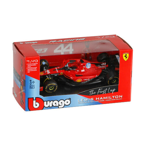 Coches de F1 Burago, Ferrari Hamilton en pruebas en Fiorano, Burago, escala 1:43