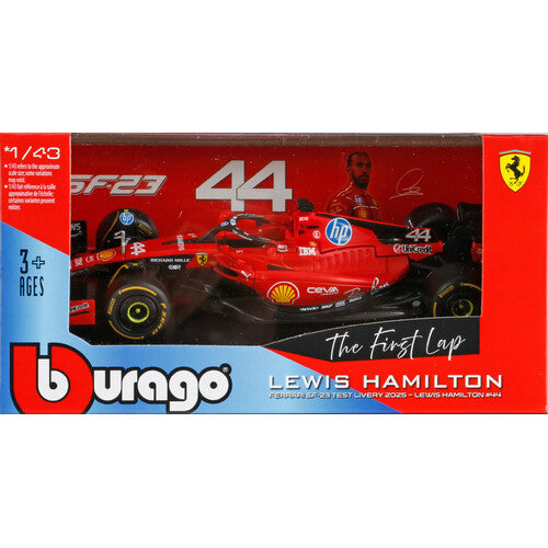 Coches de F1 Burago, Ferrari Hamilton en pruebas en Fiorano, Burago, escala 1:43