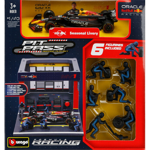 Burago Pit Stop Red Bull RB20 Verstappen, Burago, scala 1:43