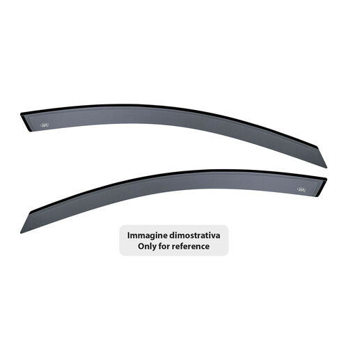 DGA Set deflettori aria anteriori ad incastro, tipo lungo - compatibile per Dacia Sandero Stepway (02/21>) - Dacia Sandero Streetway (02/21>)