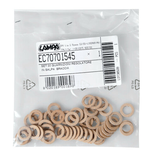 Lamp Set 50 pieces gasket in salpa, diameter 10.5x17x2 mm