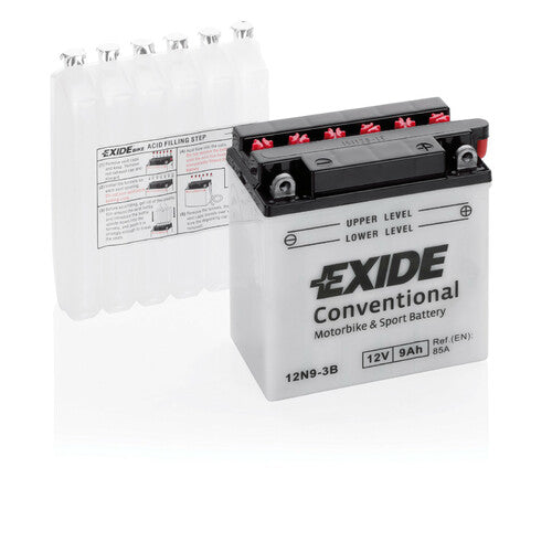 Exide 12V Batterie - Exide Fahrradbatterie (konventionell) - 9 Ah - 85 A