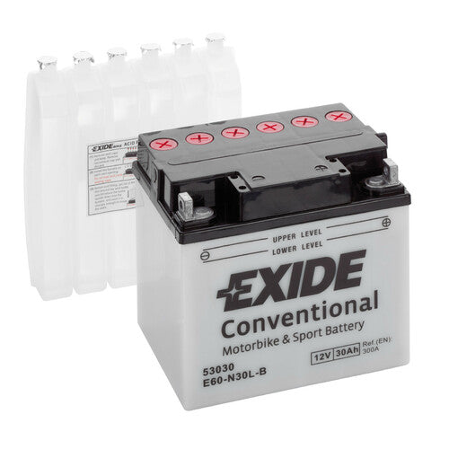 Exide 12V Batterie - Exide Fahrradbatterie (konventionell) - 30 Ah - 300 A