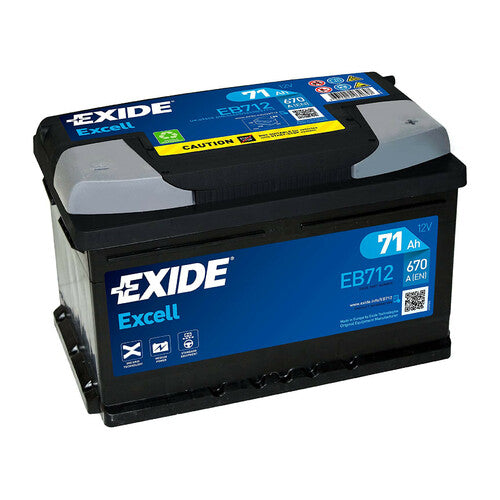Exide Batteria 12V - Exide Excell - 71 Ah - 670 A - LB3
