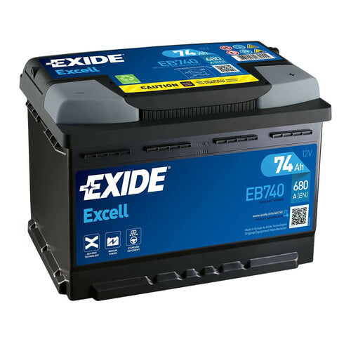 Batería Exide 12V - Exide Excell - 74 Ah - 680 A - L03