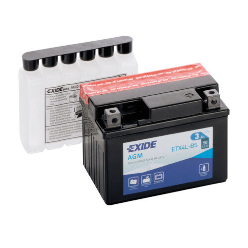 Batería Exide de 12 V - Exide Bike AGM - 3 Ah - 50 A