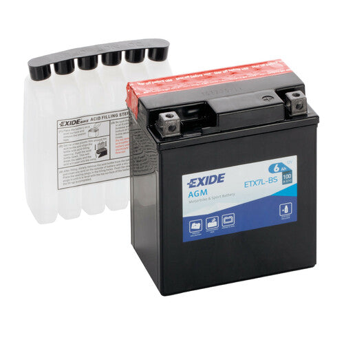 Batería Exide de 12 V - Exide Bike AGM - 6 Ah - 100 A