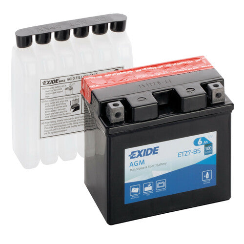 Batería Exide de 12 V - Exide Bike AGM - 6 Ah - 100 A