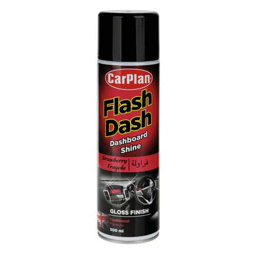 Carplan Flash Dash, Cockpitreiniger, Hochglanzeffekt – 500 ml – Erdbeere