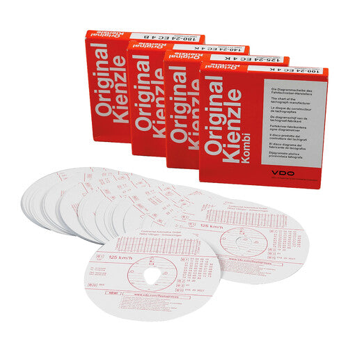 Original Kienzle set of 100 pcs approved tachograph discs - 100 km/h