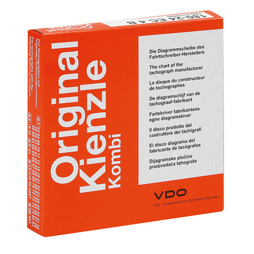 Juego original Kienzle de 100 discos de tacógrafo homologados - 180 km/h
