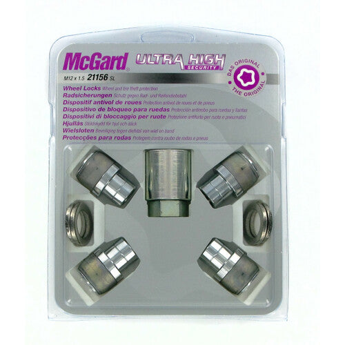 Kit de tuercas de rueda planas de alta seguridad McGard de 4 piezas - J030