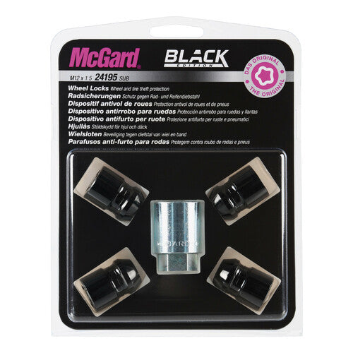 McGard Conical car wheel nuts kit 4 pcs - Black Edition - F200