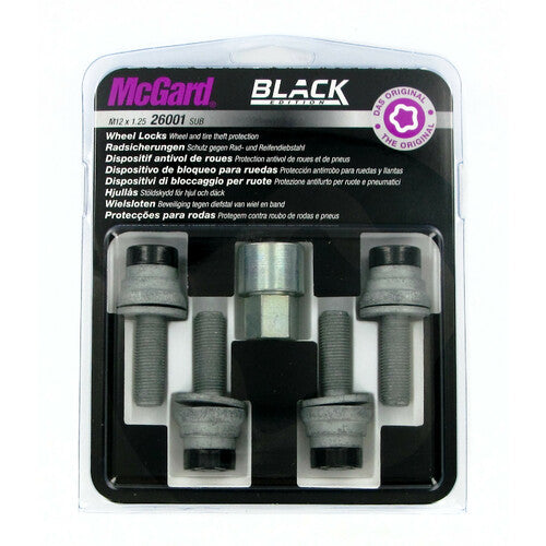 McGard Flachradschrauben mit Unterlegscheiben, 4-teilig - Black Edition - D020