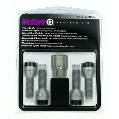 Kit de pernos de rueda cónicos McGard (4 piezas) - Edición negra - A160