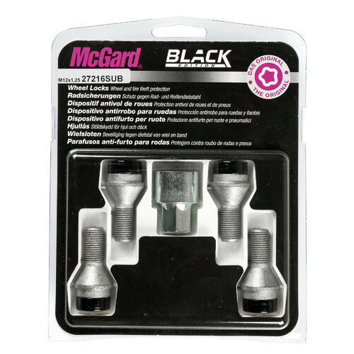 Kit de pernos de rueda cónicos McGard (4 piezas) - Edición negra - A010