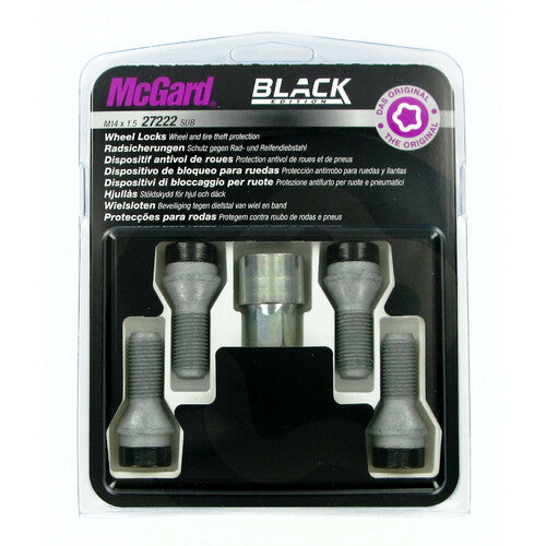 Kit de pernos de rueda cónicos McGard (4 piezas) - Edición negra - A280