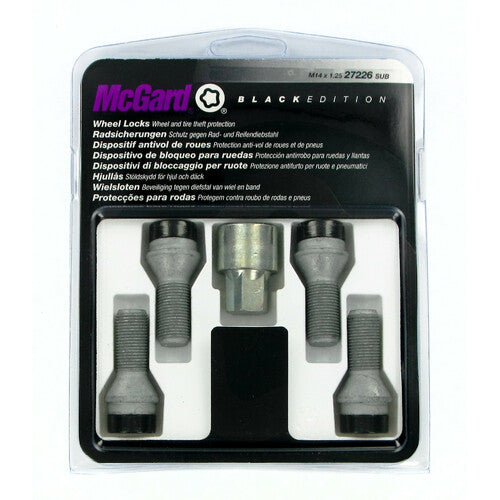 Kit de pernos de rueda cónicos McGard (4 piezas) - Edición negra - A220