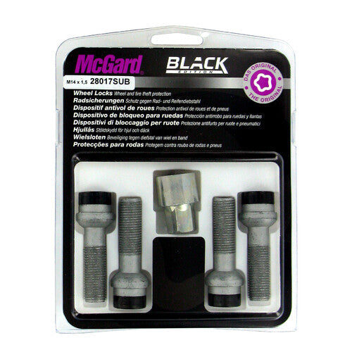 Kit de pernos de rueda esféricos McGard (4 piezas) - Edición negra - E130