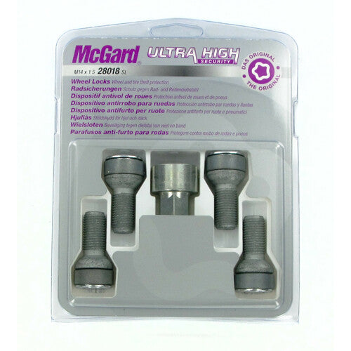 McGard 4-teiliges Kugelgelenk-Radmuttern-Set - Ultrahohe Sicherheit - E080