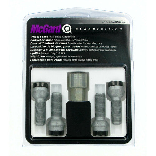 Kit de pernos de rueda esféricos McGard (4 piezas) - Edición negra - E110