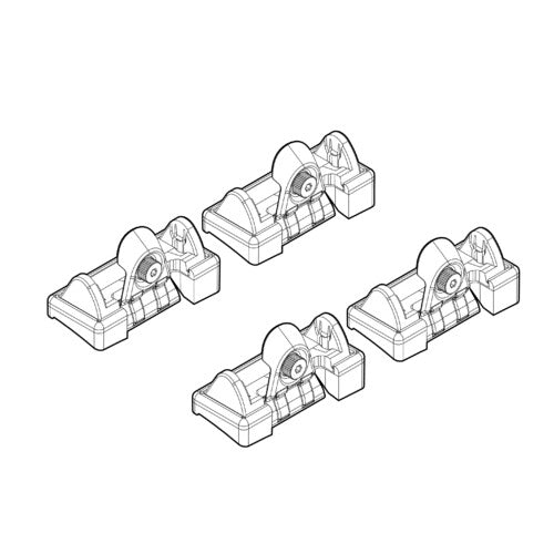 Kit de fijación de baca para 4 Renault Clio II 5p 03/98>09/05 techo estándar N21004