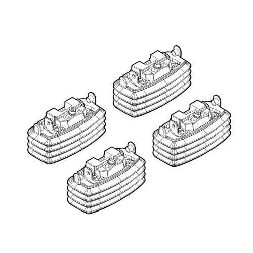 Kit de fijación de baca para Fiat Multipla 12 (punto fijo de techo, 11/98>05/04) N21012