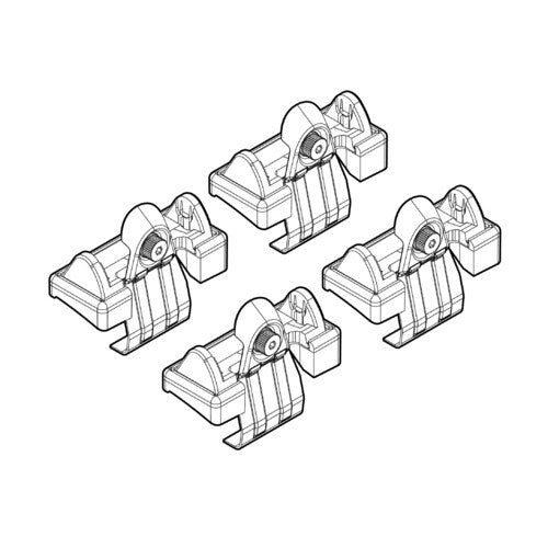 Kit de fijación de barras de techo Nordrive para Fiat Bravo 62 (02/07>02/11, techo estándar, N21062)