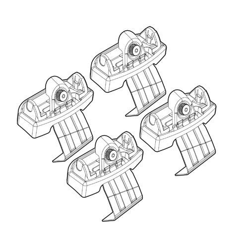 Kit attacchi barre portatutto 120 Ford C-Max 11/10>03/15 tetto std /tetto vetro