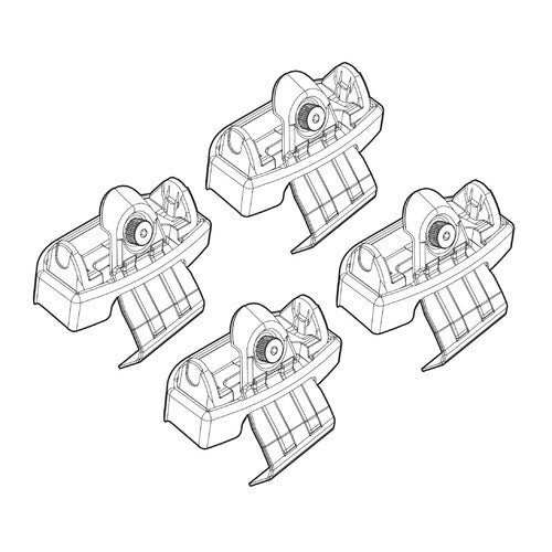 Nordrive Kit attacchi barre portatutto 122 Audi A4 4p 11/07>01/12 tetto standard